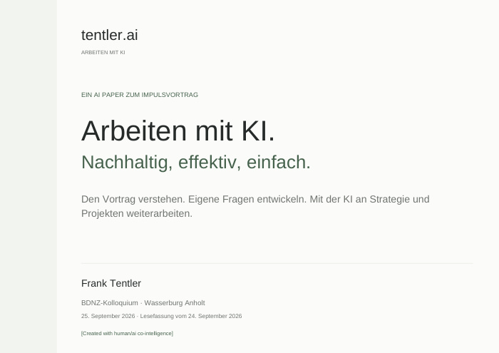 Titelseite: Begleitendes AI-Paper · Deutsch