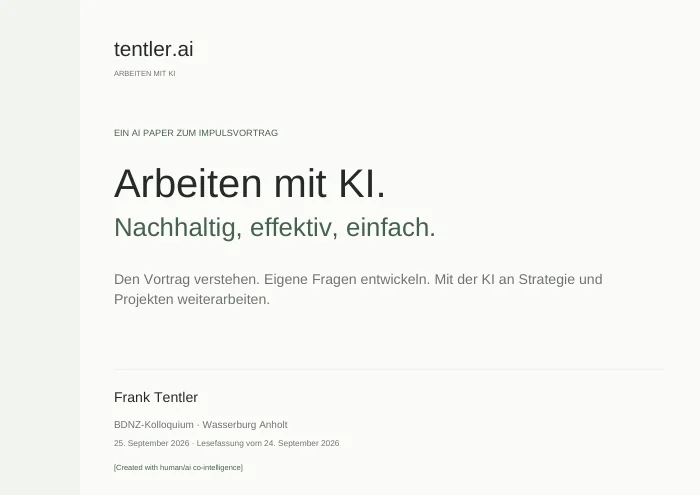 Titelseite: Begleitendes AI-Paper · Deutsch